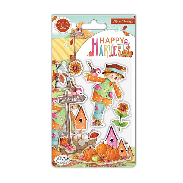 Happy Harvest by Helz Cuppleditch | Clear Cling Stamps | Scarecrow from Craft Consortium