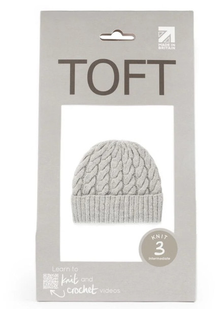 Toft | Knitting Kit |  Cable Hat Kit | Silver