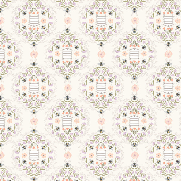 Honey Sweet Bee Hives on Cream | A901.A | Honey Sweet