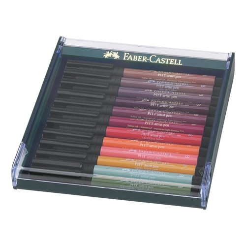 Faber-Castell Pitt Artist Brush Pen, Earth Tones | Set of 12