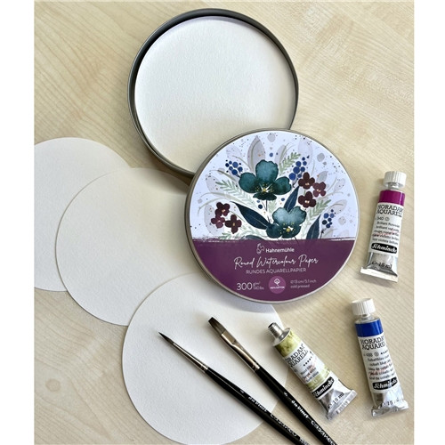 Hahnemuhle Round Watercolour Paper in Metal Tin