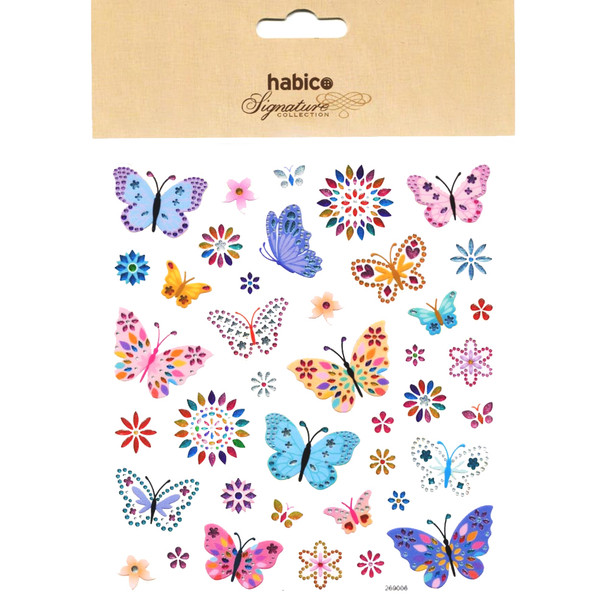 Butterflies Gem Embellished Stickers | 40 Stickers