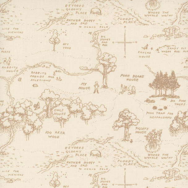 The 100 Acre Wood on Cream | Winnie the Pooh | C17000-CREAM | Echo Park