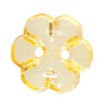 Transparent Daisy Buttons - 12 mm | Yellow | Trimits Buttons
