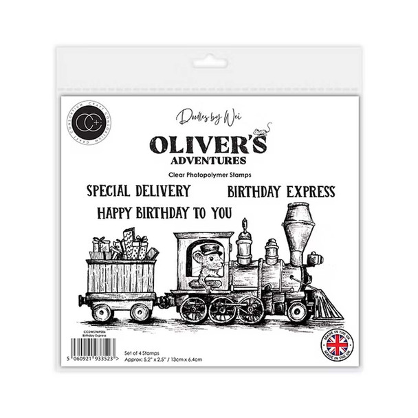 Oliver's Adventures Polymerphoto Cling Stamps | Birthday Express | Doodles by Wei