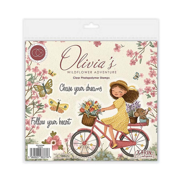 Dreams | Oliva's Wildflower Adventure | 6 Photopolymer Cling Stamps | Karina Artspace
