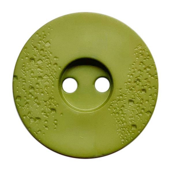 2 Hole Button with Textured Sides | 20mm | Lime Green | Dill Buttons