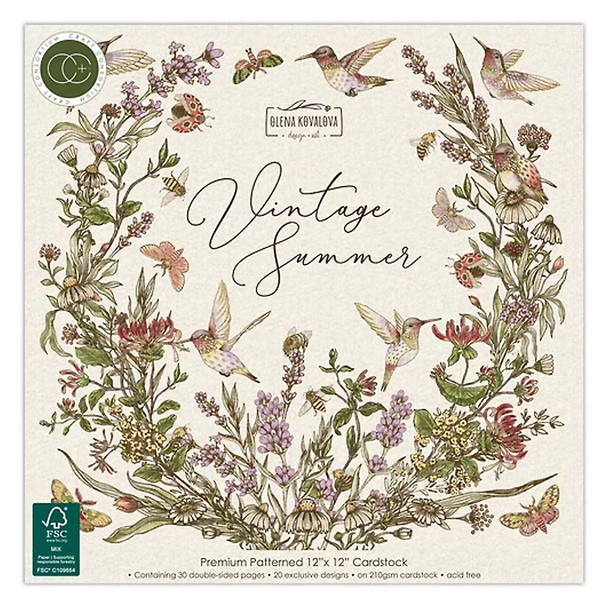 Vintage Summer by Olena Kovalova | 12" x 12" Paper Pad