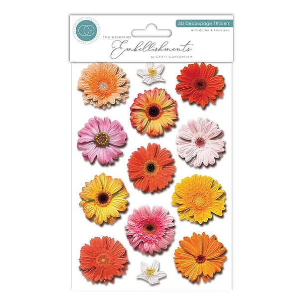 3D Decoupage Warm Pastel Paper Flowers | 13 Various Flowers