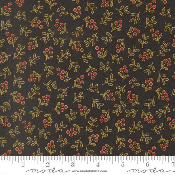 Merry Manor Metallic 2025 - Berry Blenders Ebony | 33866 14M | Moda Fabrics