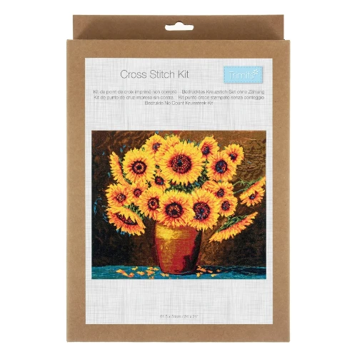 Counted Cross Stitch Kit | Extra Large| Sunflower Bloom