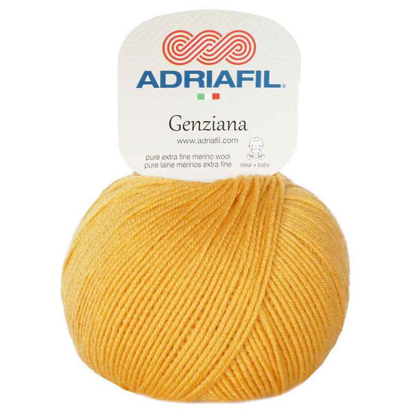 Adriafil Genziana 4 Ply Knitting Yarn, 50g Balls | 44 Yellow