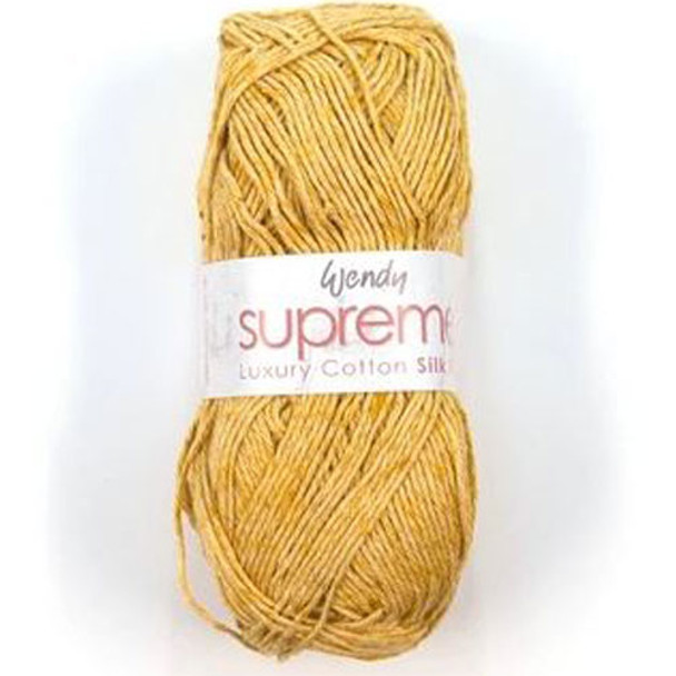 Wendy Supreme Luxury Cotton Silk DK Knitting Yarn, 100g Balls | 1503 Sand