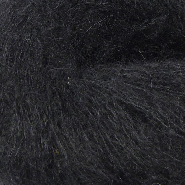 Adriafil Kid Mohair Knitting Yarn, 25g | Various Shades - solid colour of black