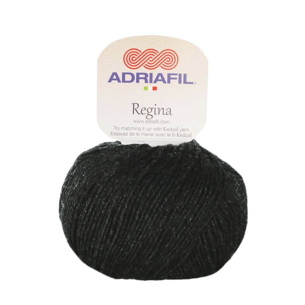 Adriafil Regina DK 100% Merino Wool Yarn, 50g | 84 Marled Anthracite Grey