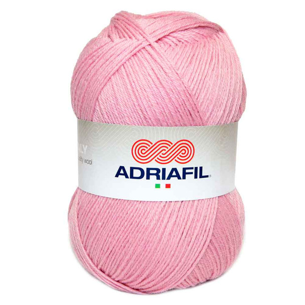 Adriafil Top Ball Wool Rich DK Knitting Yarn, 200g Balls | 43 Old Pink