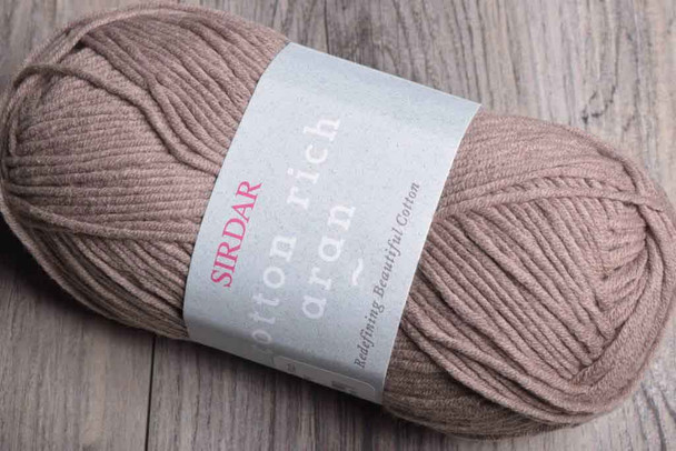 Sirdar Cotton Rich Aran Knitting Yarn | 008 Nutmeg