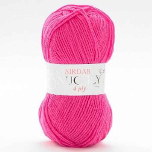 Sirdar Snuggly 4 Ply Baby Knitting Yarn, 50g Balls | 350 Spicy Pink