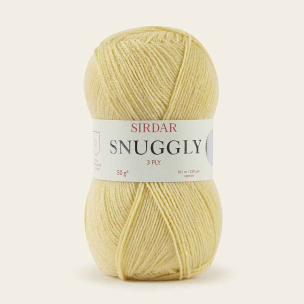 Sirdar Snuggly 3 Ply Baby Knitting Yarn, 50g Balls | Pastel Lemon 320