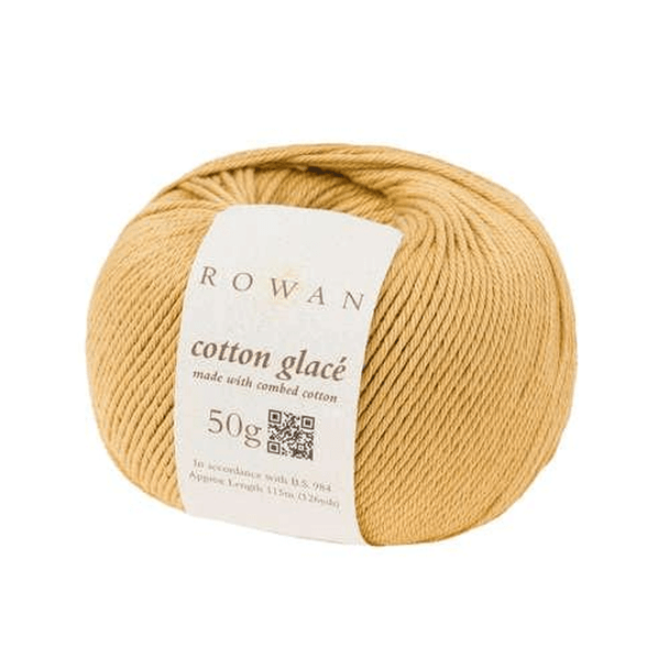 Rowan Cotton Glace 4 Ply / DK Knitting Yarn, 50g Donuts | 833 Ochre