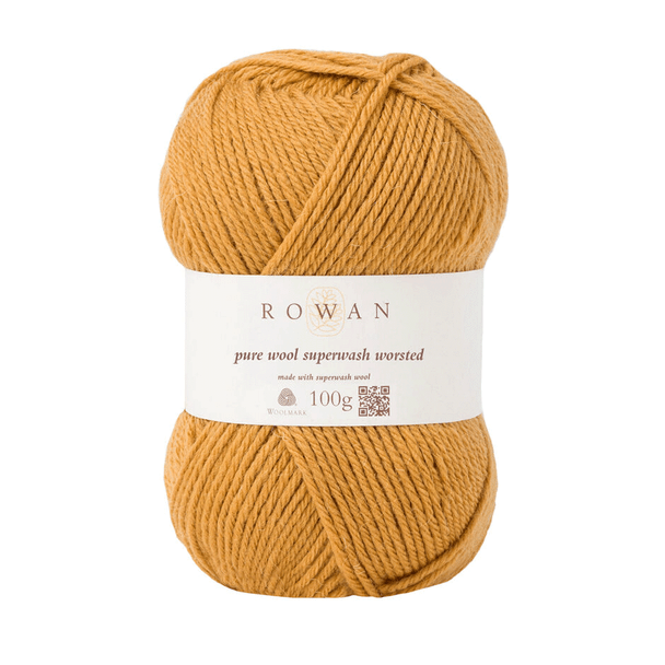 Rowan Pure Wool Superwash Worsted Knitting Yarn, 100g - 133 Gold