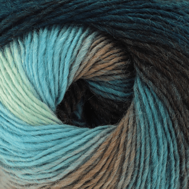 King Cole Riot DK Multi-coloured Knitting Yarn, 100g Balls | 3764 Teal