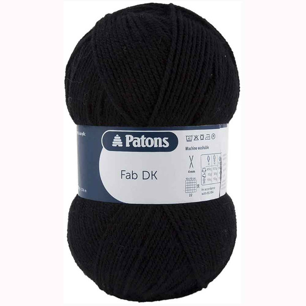 Patons Fab DK, 100g Acrylic Knitting Yarn | 2311 Black