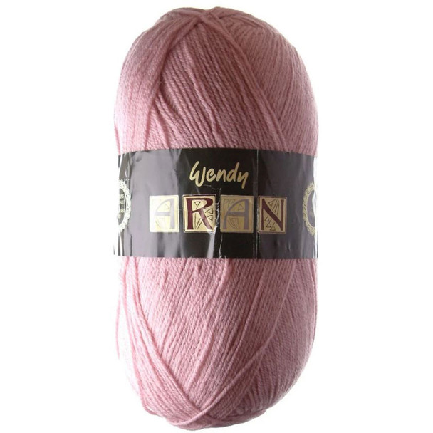 Wendy Aran with Wool Knitting Yarn, 400g Balls | 498 Rose Blush