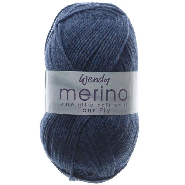 Wendy Merino 4 Ply Knitting Yarn, 50g Balls | 2386 Cadet