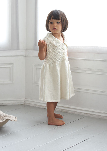 Sleeveless Smock Dress Knitting pattern in Eco baby
