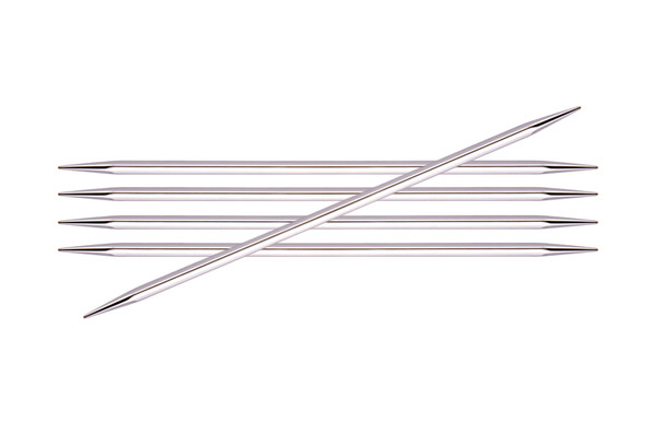 KnitPro Nova Cubic Double Pointed Metal Needles | Set of 5 | 15 cm Long - Main Image