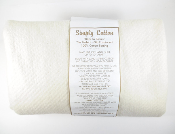 Simply Cotton Wadding - 90" wide sold per half metre length