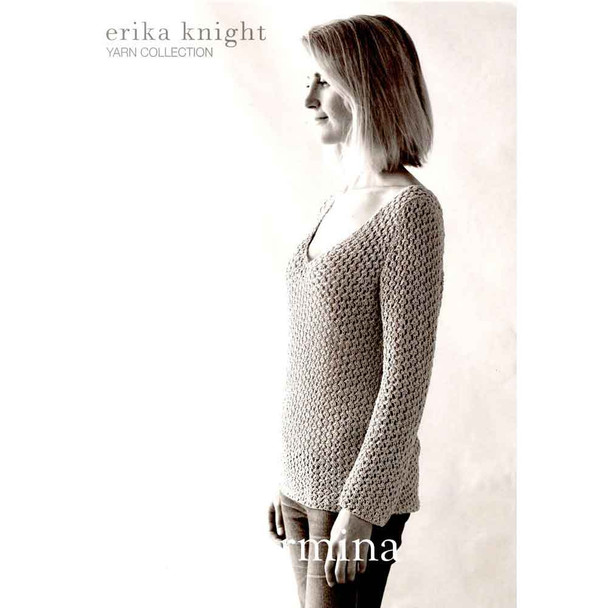 Taormina, Lace Top DK Knitting Pattern | Erika Knight Studio Linen - Main Image