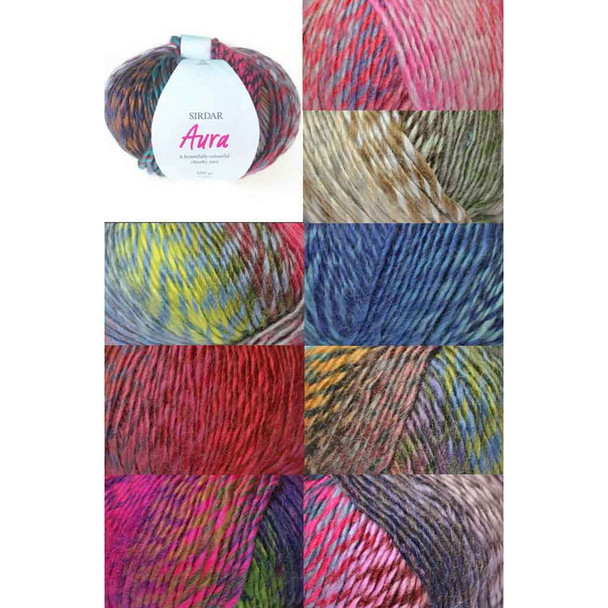 Sirdar Aura Chunky Knitting Yarn, 100g | Various Shades | Main