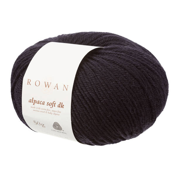 Rowan Alpaca Soft DK Knitting Yarn, 50g Balls | 216 Simply Black