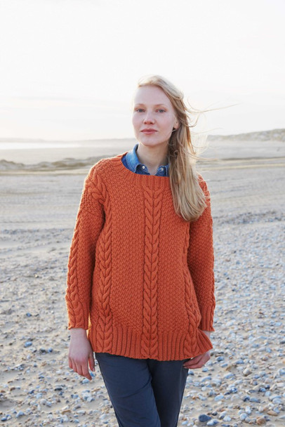 Cable and Double Moss Stitch Tunic in Falkland Aran by Debbie Bliss