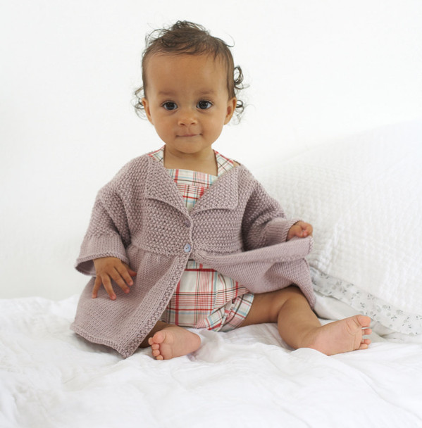 Bell Sleeved Cardigan Knitting pattern in Eco baby