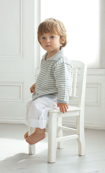 Striped Sailor Top Knitting pattern in Eco baby