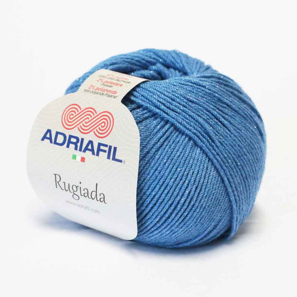 Adriafil Rugiada 4 Ply Sparkly Yarn, 50g Balls | 66 Denim Blue