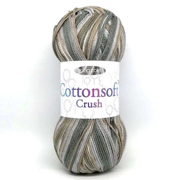 King Cole Cottonsoft Crush DK Knitting Yarn - 100g balls | 2438 Shell