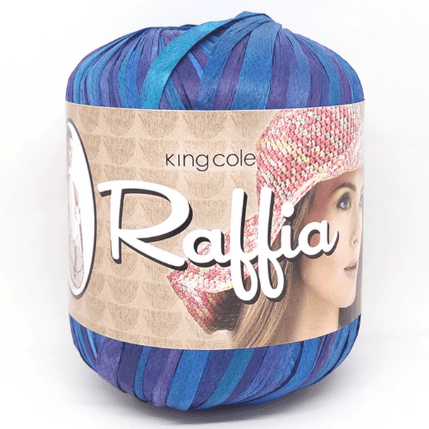 King Cole Raffia Chunky Knitting Yarn, 50g Balls | 1460 Marine