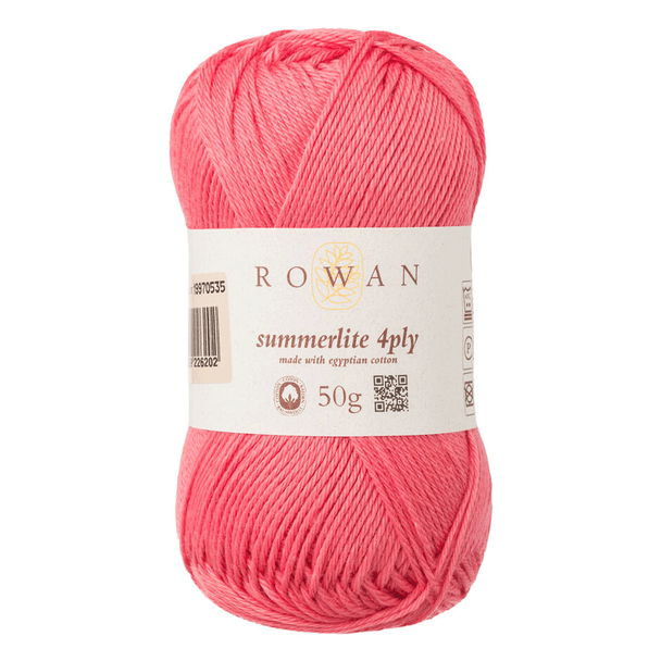 Rowan Summerlite 4 Ply Knitting Yarn, 50g Balls - 442 Coral Blush