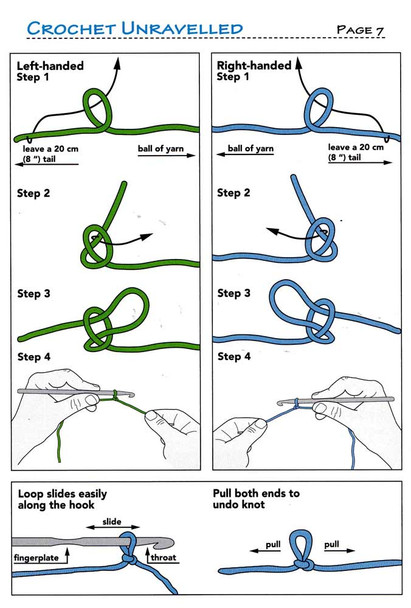  Crochet Unravelled - Crochet book for beginners (Left and Right handed) - illustration