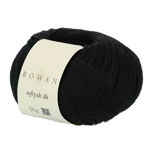 Rowan Softyak DK Knitting Yarn, 50g Balls - 250 Black