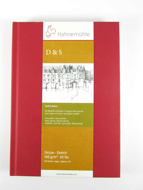 Hahnemuhle D&S Sketchbook 140gsm | Various Sizes/Colours - A5 portrait in red