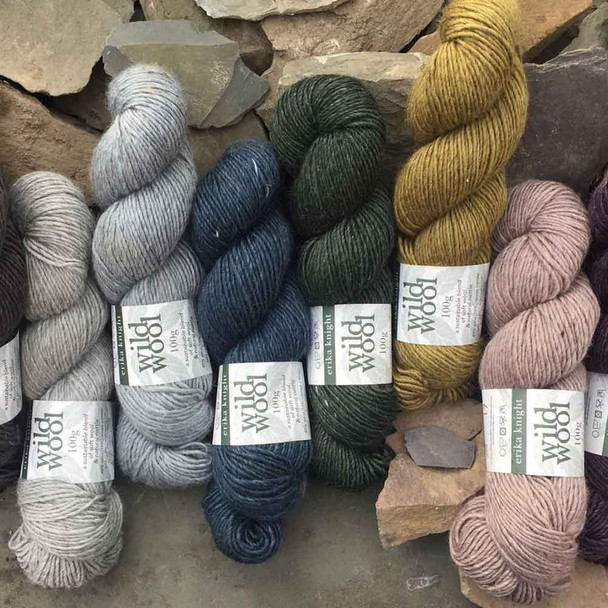 Erika Knight Wild Wool Aran Knitting Yarn, 100g Hanks | Various Colours - Main Image