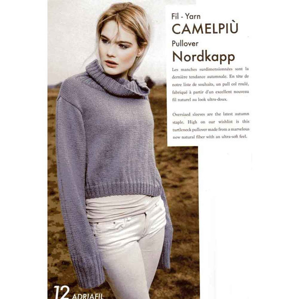 Victoria Sweater knitted in Camelpiu DK - Jumper which you can make with Adriafil Camelpiu