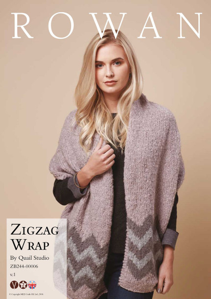 ZigZag Wrap pattern for Rowan Cosy Merino Chunky yarn - main image