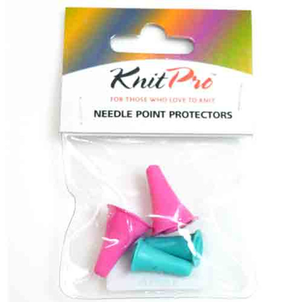 KnitPro Needle Point Protectors | Blue 2.0mm to 5.0mm | Pink 4.5mm to 10.0mm - in the packet