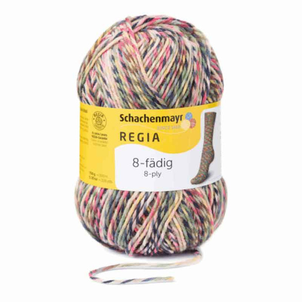 Regia Color 8 Ply Sock Knitting Yarn | 150g Balls | 8997 Svartlog
